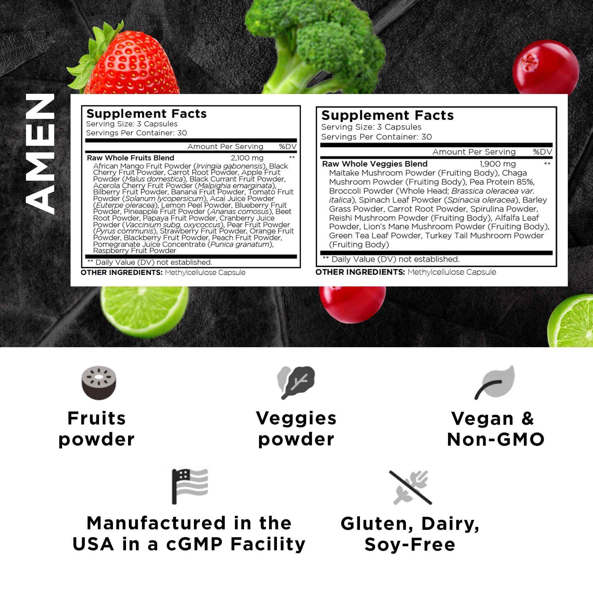 Codeage Amen Fruits + Veggies Multivitamin Bundle - Bodybuilding.com